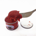 Günstiger Preis Halal Konserven Aroma Würze 28-30% Brix rote Farbe Tomatenmark 70g hartes offenes Tomatenmark